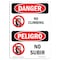 Signmission OSHA Danger Sign, No Climbing, 14in X 10in Decal, 10" W, 14" L, Bilingual Spanish OS-DS-D-1014-VS-1791 - alternate 1
